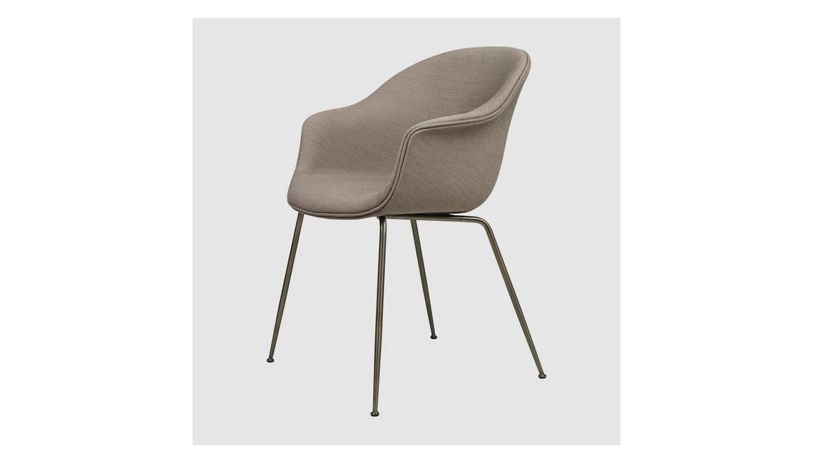Bat Dining Chair, Conic Base - Fully Upholstered in Crisp 04115椅子